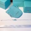 Classic Tiffany Infinity Silver Double Chains Fashion Blue Enamel Finish Pendant Bracelet For Womens GRP09427 - Image 3