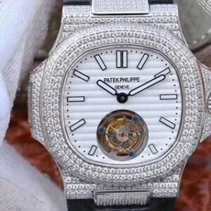 Nautilus Jumbo 5719/1G-001 MKF SS & Diamonds White Dial 324SC