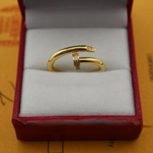 Fake Cartier Juste Un Clou Ring Yellow Gold Diamonds