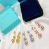 Fake Tiffany Hardwear Women'S Triple Ball Drop Earrings V Gold Material Rose Gold/Gold/Platinum GRP09764 - Image 4