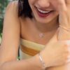 Fake Tiffany T Series Circle Pink Opal Double T Diamond Necklace 18k White Gold Global Limited 69782841 - Image 7