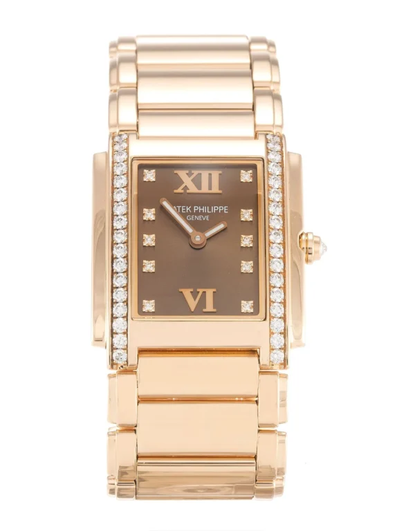 LADIES PATEK PHILIPPE TWENTY-4 4910/11R CHOCOLATE DIAMOND