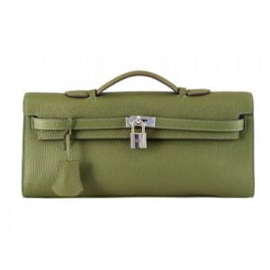 Hermes Kelly Pochette Longue Green