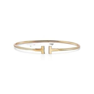 High Quality Tiffany & Co. Double T Ringent Wire Bracelet For Ladies Siver/Yellow Gold/ Rose Gold Online