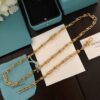 High Quality Tiffany Hardwear 18K Yellow Gold Graduated Link Necklace Women Jewellery - Image 3