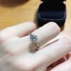 Hot Selling Tiffany Setting Engagement White Gold Female Dimonda Ring Widding Ring In Platinum - Image 6