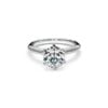 Hot Selling Tiffany Setting Engagement White Gold Female Dimonda Ring Widding Ring In Platinum