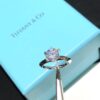 Hot Selling Tiffany Setting Engagement White Gold Female Dimonda Ring Widding Ring In Platinum - Image 3