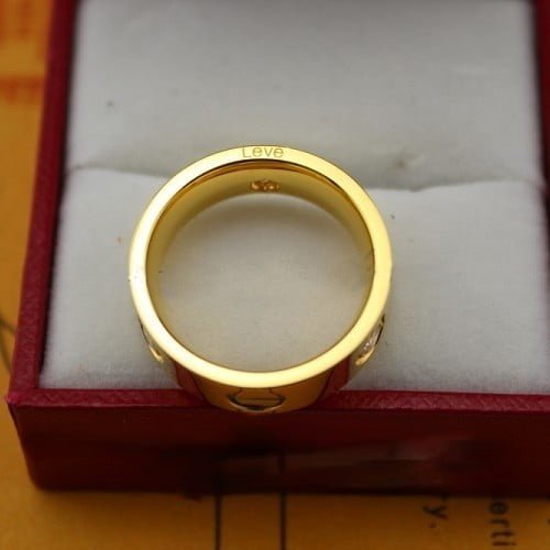 Imitation Cartier Love Ring Yellow Gold With 3 Diamonds B4032400 - Image 6
