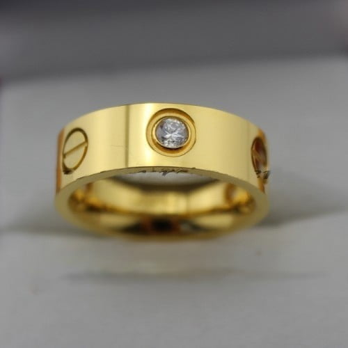 Imitation Cartier Love Ring Yellow Gold With 3 Diamonds B4032400 - Image 7