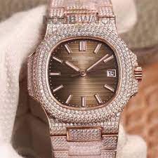 Nautilus Jumbo 5711 R8F Rose Gold & Diamonds Brown Dial 324SC