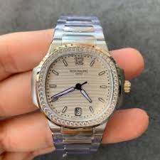 Nautilus 7118 Lady 3KF SS White Dial Diamond Bezel 324 SC