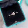 Most Classic Tiffany Sterling Silver Four Claws 925 Bead Ring Female Diamonds Jewellery Replica