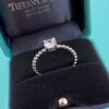 Most Classic Tiffany Sterling Silver Four Claws 925 Bead Ring Female Diamonds Jewellery Replica - Image 7