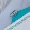Most Classic Tiffany Sterling Silver Four Claws 925 Bead Ring Female Diamonds Jewellery Replica - Image 12