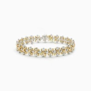 Most Luxury Tiffany & Co. Schlumberger® Dazzing Yellow Gold Diamonds Lynn Bracelet For Ladies
