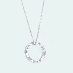 Most Popular Tiffany 1837® Circle Pendant Single Loop Silver Gold Necklace For Ladies Online