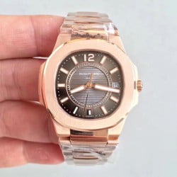 Nautilus Ladies 7011-1R JJF Rose Gold Brown Dial Quartz E23-250 S C