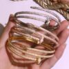 New Arrical Cartier Juste un Clou Bracelet 3 Rounds with Paved Diamonds Cool Style Lady Jewelry - Image 2