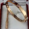 New Arrival Cartier Love Bracelet Pink Gold Colorful Diamonds B6036517