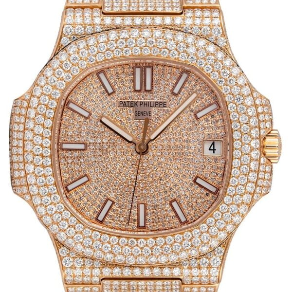 Nautilus Jumbo 5719/10G-010 2018 Noob Factory Rose Gold & Diamonds Diamond Dial 324SC