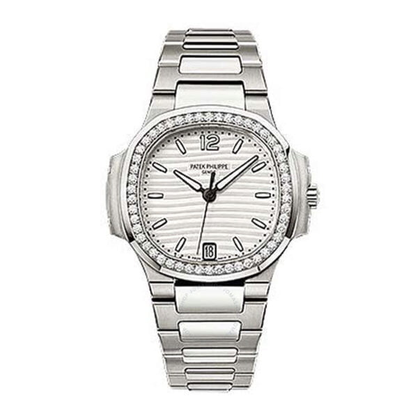 Nautilus Ladies 7018/1A-001 TWF SS & Diamonds White Dial 324SC
