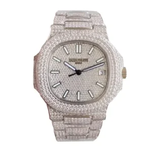Nautilus Jumbo 5719/10G-010 MKF SS & Diamonds White Dial 324SC