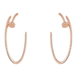 Replica Cartier Juste Un Clou Earring 18K Pink Gold With Diamonds N8515009
