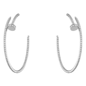 Replica Cartier Juste Un Clou Earring 18K White Gold With Diamonds N8515008