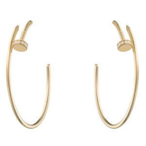 Replica Cartier Juste Un Clou Earring 18K Yellow Gold With 28 Diamonds B8301225