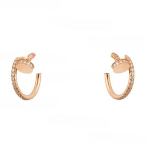 Replica Cartier Juste Un Clou Small Earring Pink Gold Wiht Diamonds B8301429
