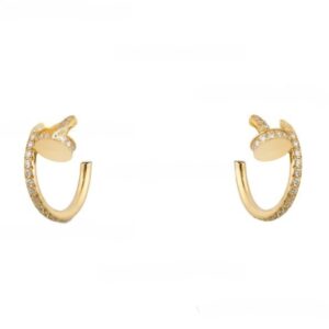Replica Cartier Juste Un Clou Small Earring Yellow Gold Wiht Diamonds B8301430