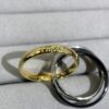 Replica Cartier Trinity Ring White Gold/Yellow Gold with Black Classic Ceramic For Womens Replica - Image 7