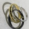 Replica Cartier Trinity Ring White Gold/Yellow Gold with Black Classic Ceramic For Womens Replica - Image 4