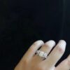 Replica Tiffany Bow Ribbon Bow Crystal Design Round Diamond Women'S Platinum Engagement Ring High Jewelry GRP10900 - Image 7