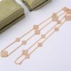 Replica Van Cleef Arpels Perlee Magic Alhambra Long Necklace 16 Motifs With Diamonds - Image 8