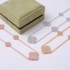 Replica Van Cleef Arpels Perlee Magic Alhambra Long Necklace 16 Motifs With Diamonds - Image 6