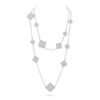 Replica Van Cleef Arpels Perlee Magic Alhambra Long Necklace 16 Motifs With Diamonds