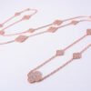 Replica Van Cleef Arpels Perlee Magic Alhambra Long Necklace 16 Motifs With Diamonds - Image 2