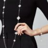 Replica Van Cleef Arpels Perlee Magic Alhambra Long Necklace 16 Motifs With Diamonds - Image 9
