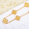 Replica Van Cleef Arpels Vintage Alhambra Long Necklace 20 Motifs Yellow Gold Diamonds - Image 8