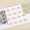 Replica Van Cleef Arpels Vintage Alhambra Long Necklace 20 Motifs Yellow Gold Diamonds - Image 6