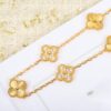 Replica Van Cleef Arpels Vintage Alhambra Long Necklace 20 Motifs Yellow Gold Diamonds - Image 7