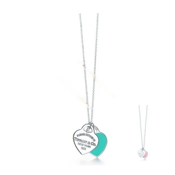 Return To Tiffany Double Round Pendant Necklace Wholesale Valentine's Day Gift - Image 4