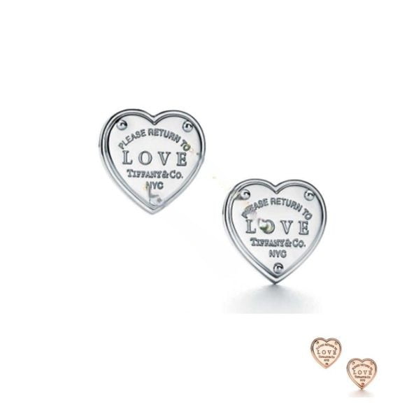 Return To Tiffany Heart Love Earrings Diamonds Latest Design Fashion Girls USA