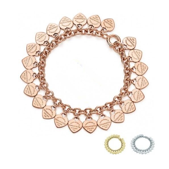 Return To Tiffany Multi–heart Tag Bracelet Sterling Silver USA Style Sale GRP08616