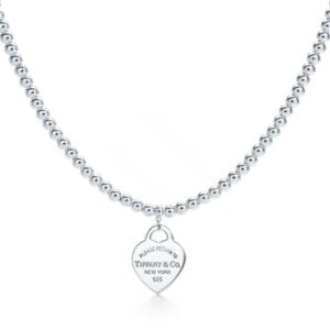 Return To Tiffany Replica Bead Chain Necklace Heart Tag Charm Fashion Jewelry Sale GRP03891