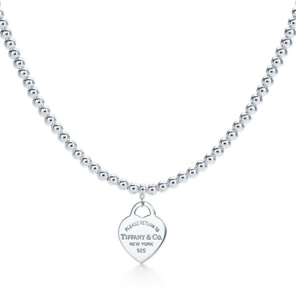 Return To Tiffany Replica Bead Chain Necklace Heart Tag Charm Fashion Jewelry Sale GRP03891