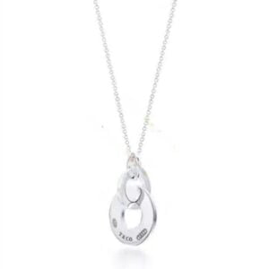 Tiffany 1837 Copy Double Interlocking Drop Pendant Necklace Latest Design Women 37359572