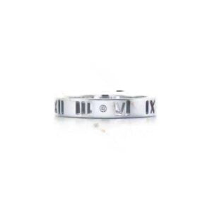 Tiffany Atlas Narrow 925 Silver Ring Lady Hollow-Out Design Crystals Sale Online Shop 2018 GRP08615